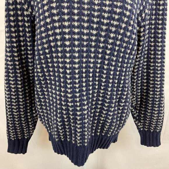 Frederik Anderson Copenhagen Sweater Men's L Blue Gray Cowl Neck Long Sleeve - Picture 5 of 14